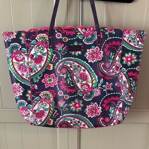 Vera Bradley Floral Paisley Tote - Pink and Green